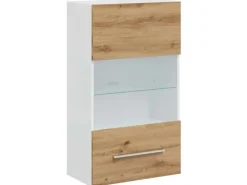 vidaXL 5-Tlg Wohnwand mit LED-Beleuchtung Artisan-Eiche Holzwerkstoff 3324234