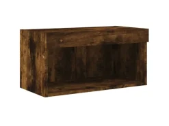 vidaXL 8-Tlg Wohnwand mit LED-Beleuchtung Räuchereiche Holzwerkstoff 3216637