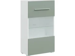 vidaXL 5-Tlg Wohnwand mit LED-Beleuchtung Olivgrün Holzwerkstoff 3324232