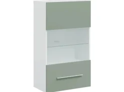 vidaXL 5-Tlg Wohnwand mit LED-Beleuchtung Olivgrün Holzwerkstoff 3324232