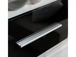 vidaXL 4-Tlg Wohnwand mit TV-Schrank & LED-Leuchten Hochglanz-Schwarz 242573