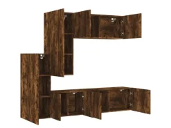 vidaXL 5-Tlg Wohnwand Räuchereiche Holzwerkstoff 3216493