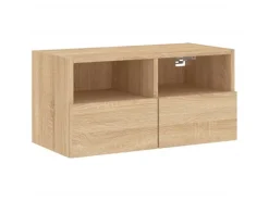 vidaXL 4-Tlg Wohnwand Sonoma-Eiche Holzwerkstoff 3216502