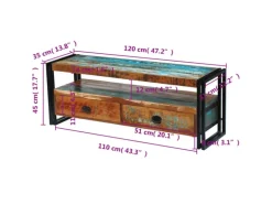 vidaXL TV-Schrank Altholz