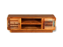 vidaXL TV-Schrank Altholz Massiv 120x30x40 cm