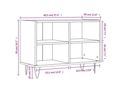 vidaXL TV-Schrank Betongrau 69,5x30x50 cm Holzwerkstoff Modell 2