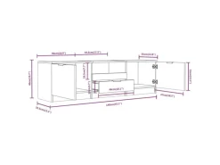 vidaXL TV-Schrank Betongrau 140x35x40 cm Holzwerkstoff