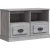 vidaXL TV-Schrank Grau Sonoma 80x35x50 cm Holzwerkstoff