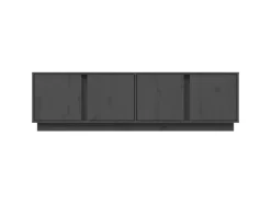 vidaXL TV-Schrank Grau 140x40x40 cm Massivholz Kiefür