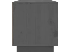 vidaXL TV-Schrank Grau 140x35x40 cm Massivholz Kiefür