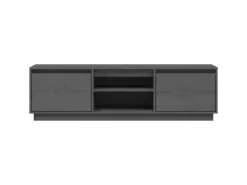 vidaXL TV-Schrank Grau 140x35x40 cm Massivholz Kiefür