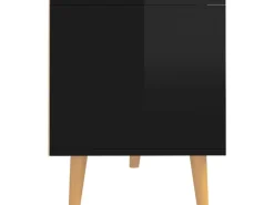 vidaXL TV-Schrank Hochglanz-Schwarz 90x40x48,5 cm Holzwerkstoff