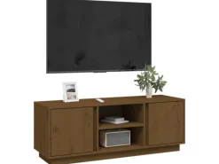vidaXL TV-Schrank Honigbraun 110x35x40,5 cm Massivholz Kiefür
