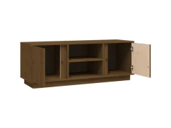 vidaXL TV-Schrank Honigbraun 110x35x40,5 cm Massivholz Kiefür