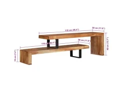 vidaXL TV-Schrank Massivholz Akazie 244583