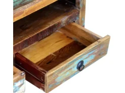 vidaXL TV-Schrank mit 3 Schubladen Altholz Massiv