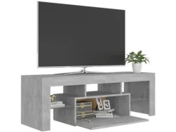 vidaXL TV-Schrank mit LED-Beleuchtung Betongrau 120x35x40 cm Modell 2