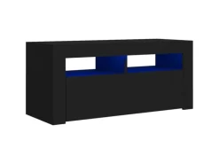 vidaXL TV-Schrank mit LED-Beleuchtung Schwarz 90x35x40 cm