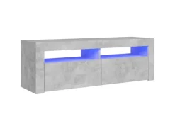vidaXL TV-Schrank mit LED-Beleuchtung Betongrau 120x35x40 cm Modell 1