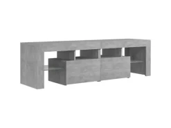 vidaXL TV-Schrank mit LED-Beleuchtung Betongrau 140x36,5x40 cm