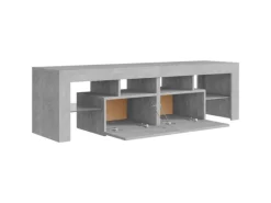 vidaXL TV-Schrank mit LED-Beleuchtung Betongrau 140x36,5x40 cm