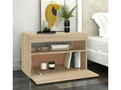 vidaXL TV-Schrank mit LED-Leuchten Sonoma-Eiche 60x35x40 cm