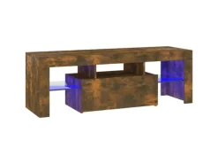 vidaXL TV-Schrank mit LED-Leuchten Räuchereiche 120x35x40 cm Modell 4