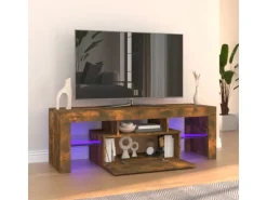 vidaXL TV-Schrank mit LED-Leuchten Räuchereiche 120x35x40 cm Modell 4