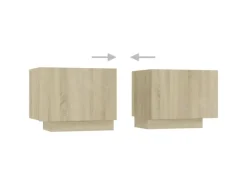 vidaXL TV-Schrank mit LED-Leuchten Sonoma-Eiche 300x35x40 cm