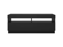 vidaXL TV-Schrank mit LED-Leuchten Schwarz 100x35x40 cm