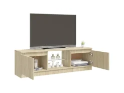 vidaXL TV-Schrank mit LED-Leuchten Sonoma-Eiche 120x30x35,5 cm