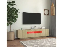 vidaXL TV-Schrank mit LED-Leuchten Sonoma-Eiche 160x35x40 cm