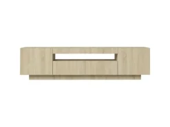 vidaXL TV-Schrank mit LED-Leuchten Sonoma-Eiche 160x35x40 cm