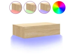 vidaXL TV-Schrank mit LED-Leuchten Sonoma-Eiche 60x35x15,5 cm