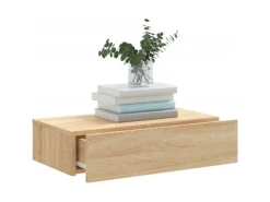 vidaXL TV-Schrank mit LED-Leuchten Sonoma-Eiche 60x35x15,5 cm