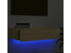 vidaXL TV-Schrank mit LED-Leuchten Sonoma-Eiche 60x35x15,5 cm