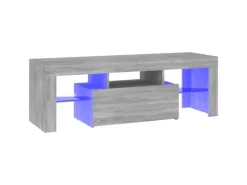vidaXL TV-Schrank mit LED-Leuchten Grau Sonoma 120x35x40 cm Modell 3