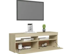 vidaXL TV-Schrank mit LED-Leuchten Sonoma-Eiche 120x35x40 cm Modell 4