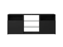 vidaXL TV-Schrank mit LED-Leuchten Schwarz 120x30x50 cm