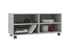 vidaXL TV-Schrank mit Rollen Betongrau 90x35x35 cm Holzwerkstoff