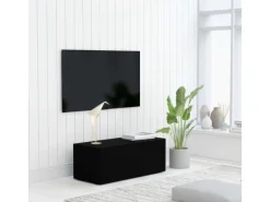 vidaXL TV-Schrank Schwarz 80x34x30 cm Holzwerkstoff