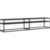 vidaXL TV-Schrank Schwarz 200x40x40,5 cm Hartglas