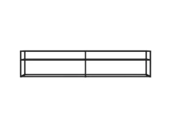 vidaXL TV-Schrank Schwarz 200x40x40,5 cm Hartglas