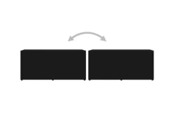 vidaXL TV-Schrank Schwarz 80x34x36 cm Holzwerkstoff