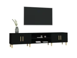 vidaXL TV-Schrank Schwarz 180x31,5x40 cm Holzwerkstoff Modell 1