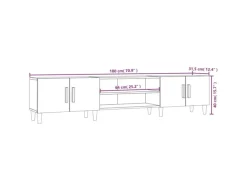 vidaXL TV-Schrank Schwarz 180x31,5x40 cm Holzwerkstoff Modell 1