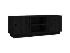vidaXL TV-Schrank Schwarz 110x35x40,5 cm Massivholz Kiefür Modell 1