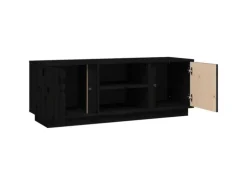 vidaXL TV-Schrank Schwarz 110x35x40,5 cm Massivholz Kiefür Modell 1