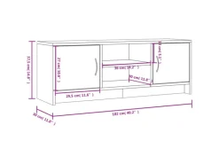 vidaXL TV-Schrank Schwarz 102x30x37,5 cm Holzwerkstoff