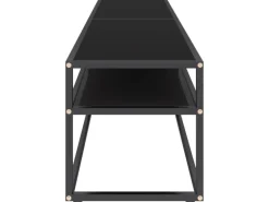 vidaXL TV-Schrank Schwarz 180x40x40,5 cm Hartglas